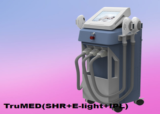 E-lumière 3Handles TruMED verticale de la machine 3500W d'épilation de chargement initial (SHR+IPL+Nd : Yag)