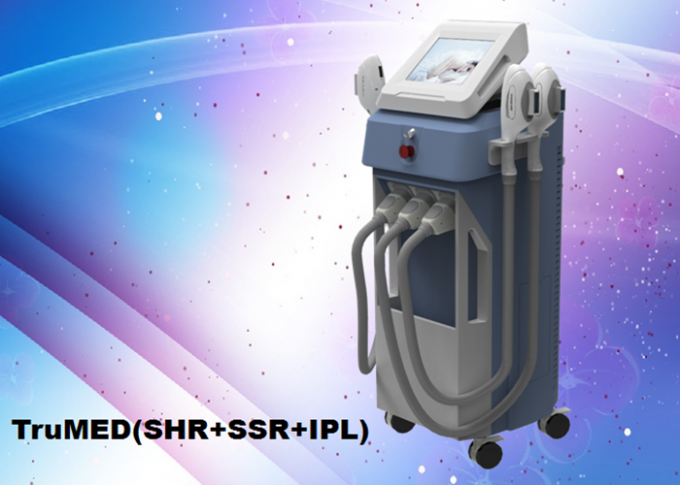 Machine verticale 3500W de beauté de la machine 3Handles SSR d'épilation de SHR