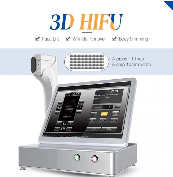 4MHz 11 lignes traitement portatif de remontée du visage de Hifu de machine de Hifu/20000 tirs 2D